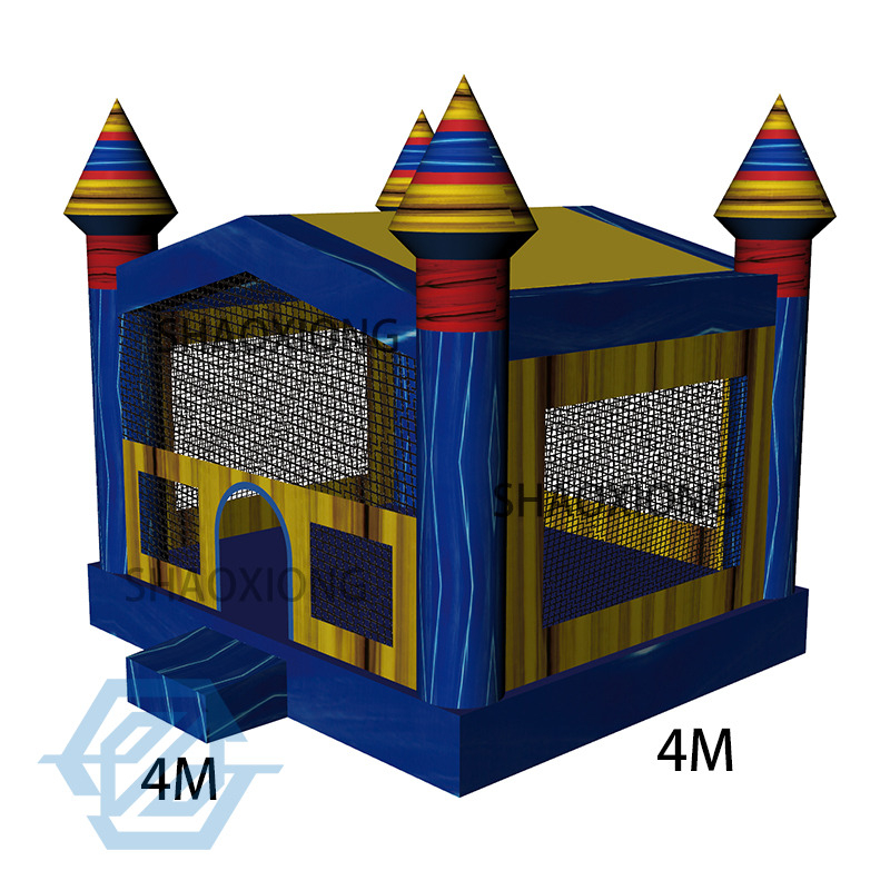Casa di rimbalzo blu gonfiabile in PVC 4x4M in vendita