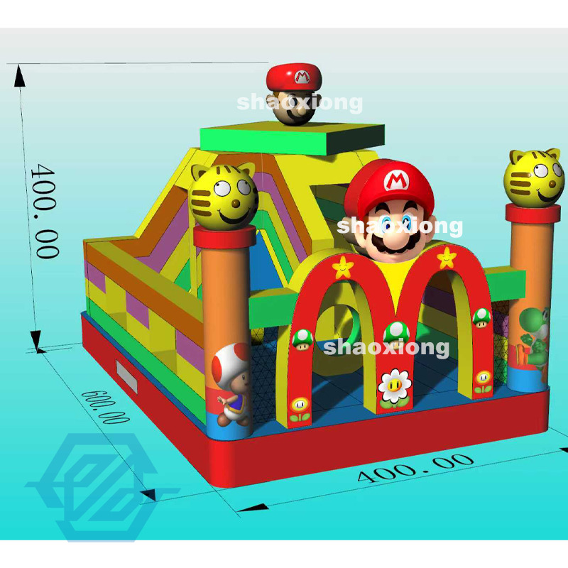 Maison gonflable Mario avec toboggan