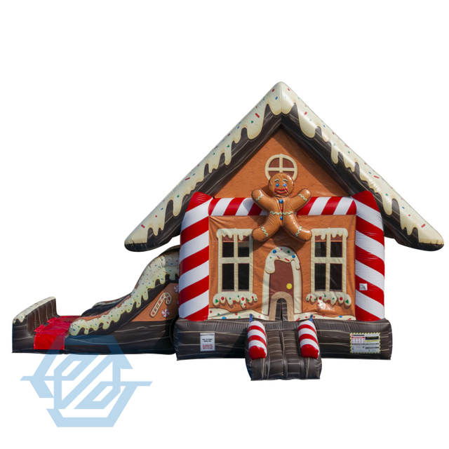 Location de glissi&egrave;re s&egrave;che de maison gonflable de rebond de pain d'&eacute;pice de No&euml;l