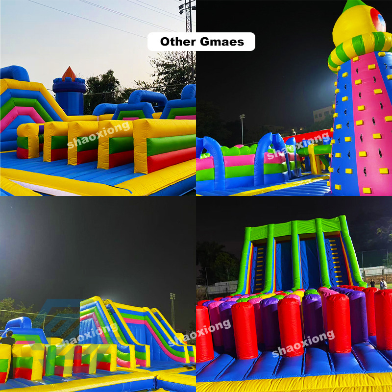  Parco giochi gonfiabile con scivolo da arrampicata in vendita
