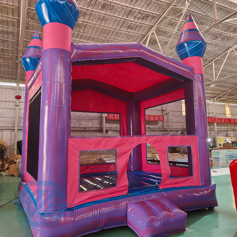 Castillo animoso rosa inflable de PVC de 4x4M para ni&ntilde;os peque&ntilde;os