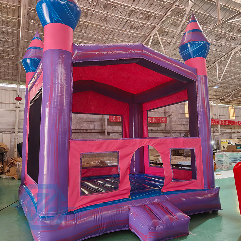 Castillo animoso rosa inflable de PVC de 4x4M para ni&ntilde;os peque&ntilde;os