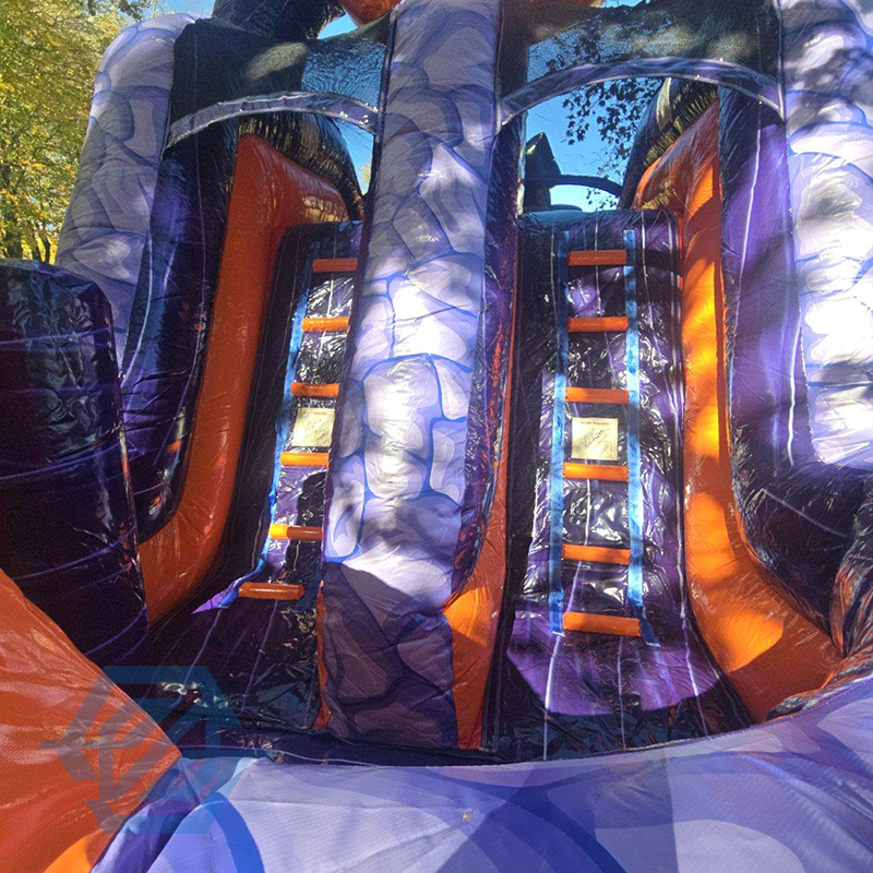 Carrera de obst&aacute;culos inflable de Halloween de la granja de calabazas con soplador 