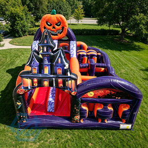 Dmuchany tor przeszk&oacute;d Halloween Farma Dyni z dmuchawą 