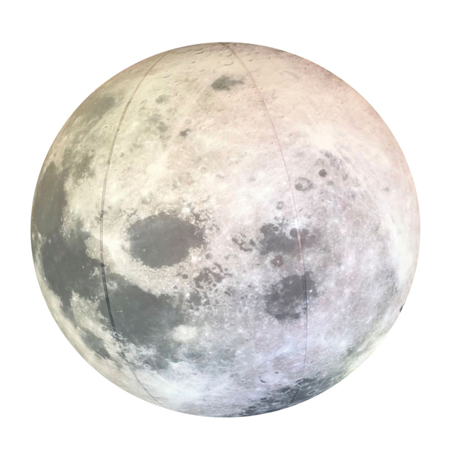 Modelo inflable publicitario gigante del globo de la luna con la luz llevada
