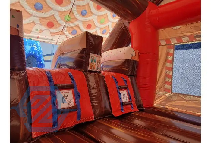 Affitto dello scivolo asciutto della casa gonfiabile di pan di zenzero di Natale