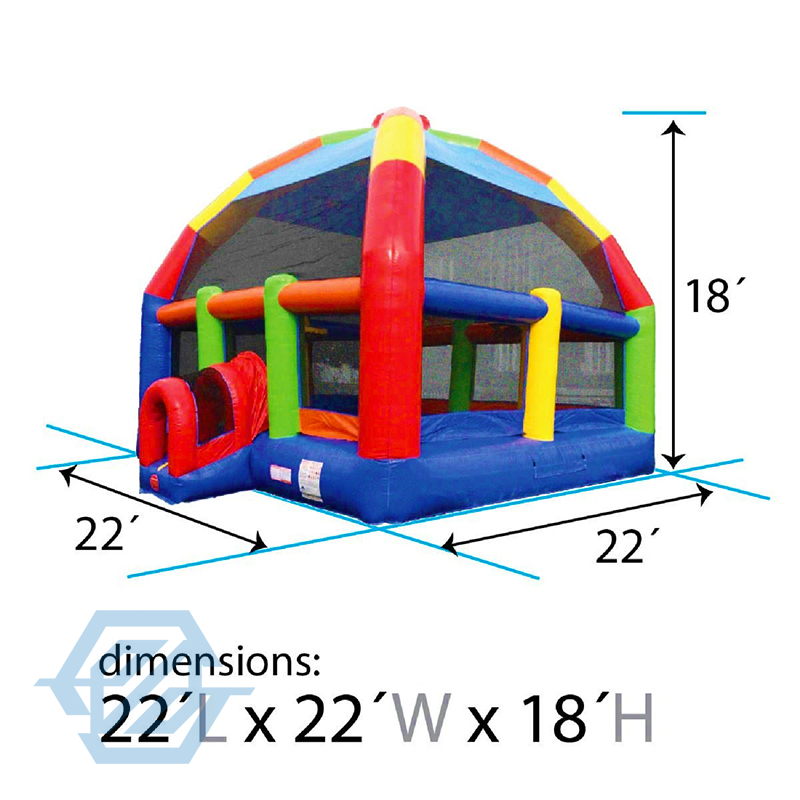 Castillo inflable comercial del bloque de la casa de la despedida en alquiler