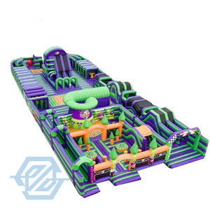  Gran parque tem&aacute;tico inflable juego de carrera de obst&aacute;culos para diversi&oacute;n