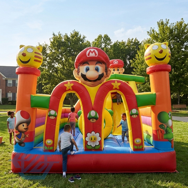Casa gonfiabile di Mario con scivolo combinato
