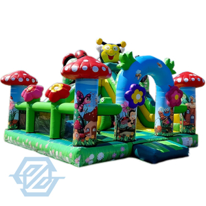 Ch&acirc;teau gonflable de terrain de jeu &agrave; th&egrave;mes d'animaux en plein air pour les enfants