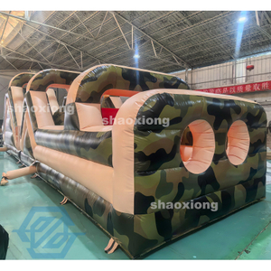 Parcours du combattant gonflable ext&eacute;rieur commercial de jeux de sport de camouflage