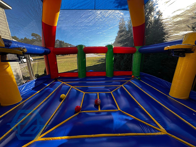 Castillo inflable comercial del bloque de la casa de la despedida en alquiler