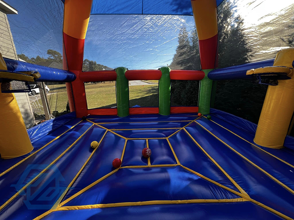 Castillo inflable comercial del bloque de la casa de la despedida en alquiler