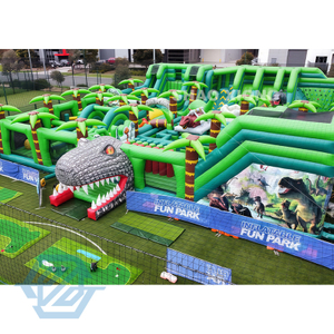 Parc gonflable d'aventure grand parc d'attractions &agrave; th&egrave;me dinosaure
