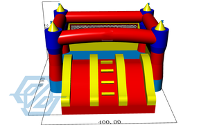 Combo gonflable de toboggan sautant de ch&acirc;teau gonflable de maison de rebond