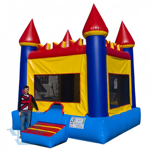 Castillo inflable de 4x4m, casa de salto animosa para patio trasero