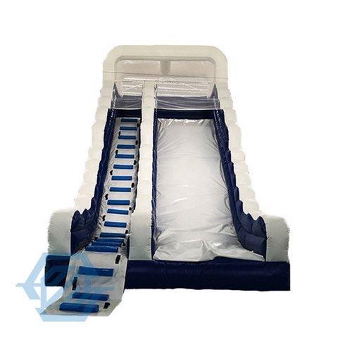 Kundenspezifische gro&szlig;e aufblasbare Doppelwasserrutsche mit Pool zu verkaufen