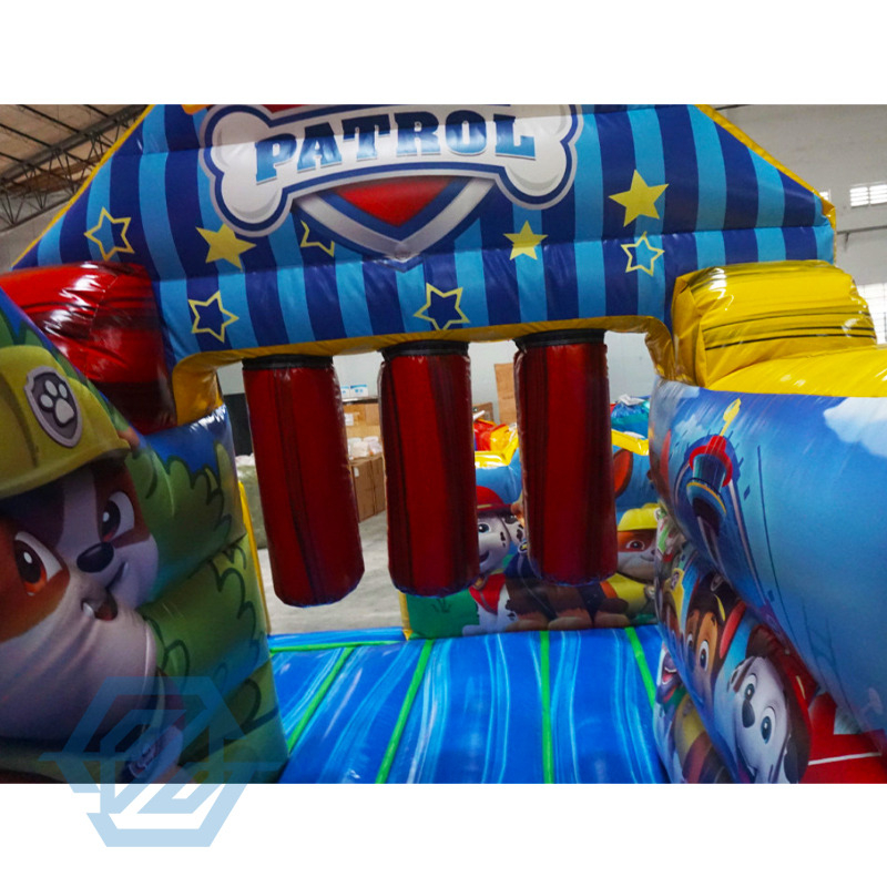 Terrain de jeu combin&eacute; gonflable de glissi&egrave;re de ch&acirc;teau de patrouille d'enfants commerciaux