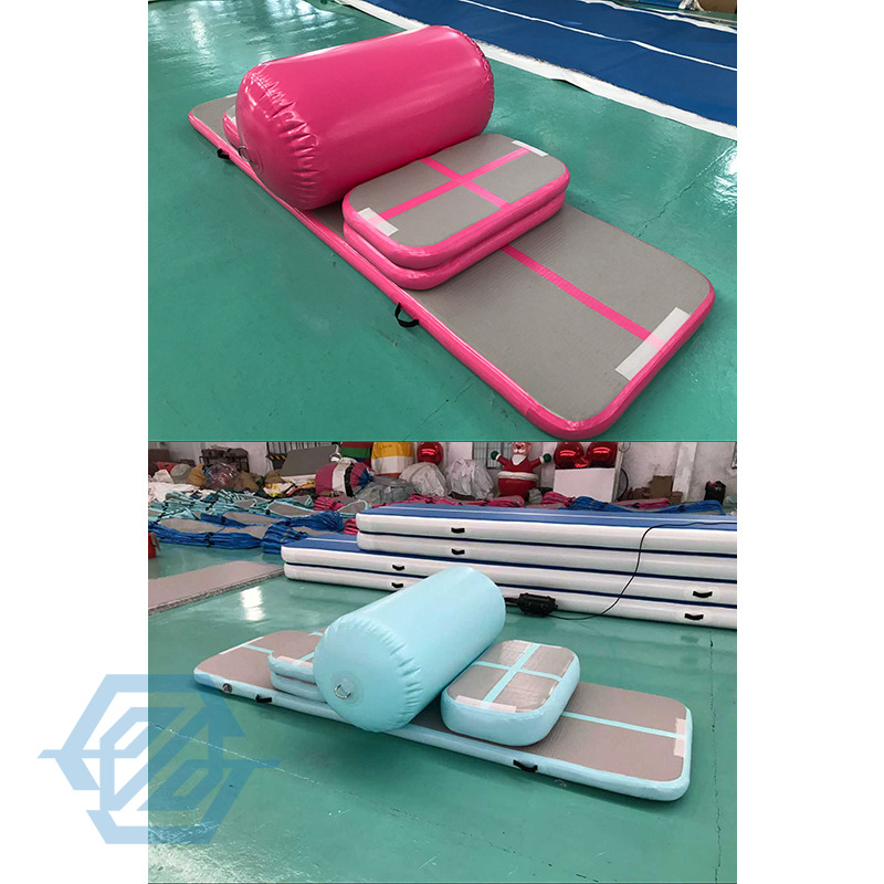 Set da 5 pezzi Tappetino da ginnastica gonfiabile per allenamento con pista d'aria
