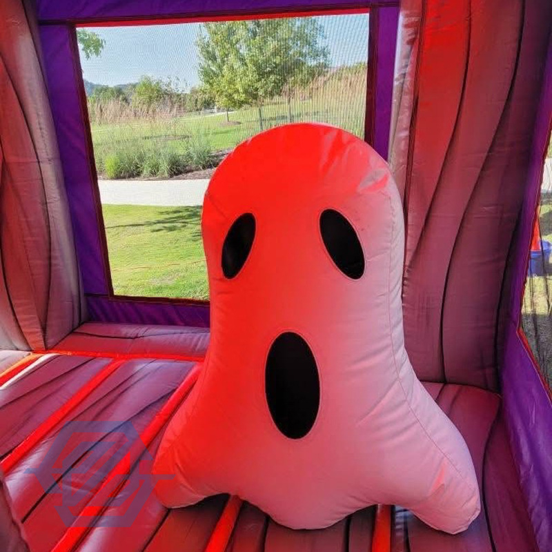 Nadmuchiwany domek do skakania na Halloween ze zjeżdżalniami i dmuchawą