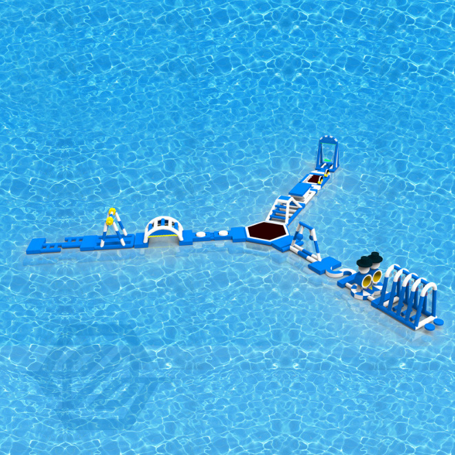 Wasser-Vergn&uuml;gungspark, aufblasbarer schwimmender Wasserpark, riesiger Wasser-Spa&szlig;-Run-Challenge-Park 