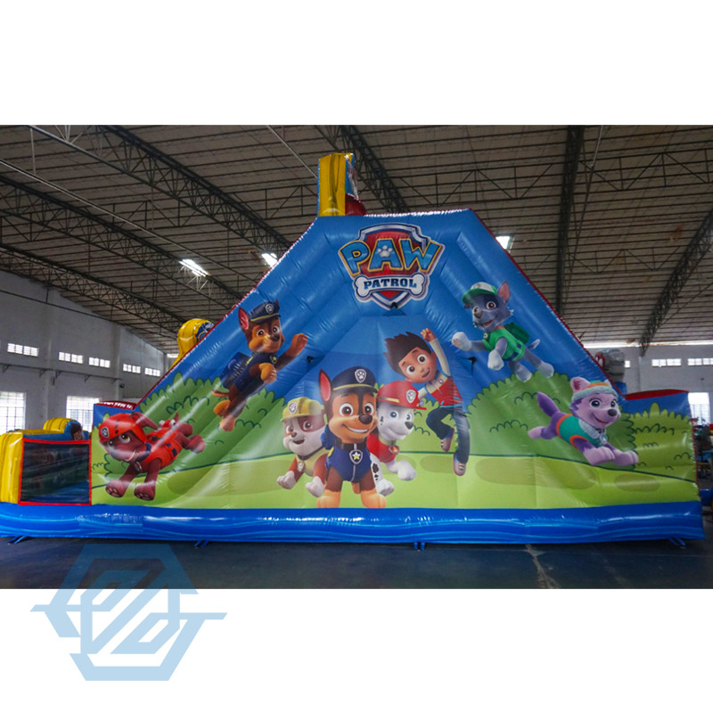Terrain de jeu combin&eacute; gonflable de glissi&egrave;re de ch&acirc;teau de patrouille d'enfants commerciaux