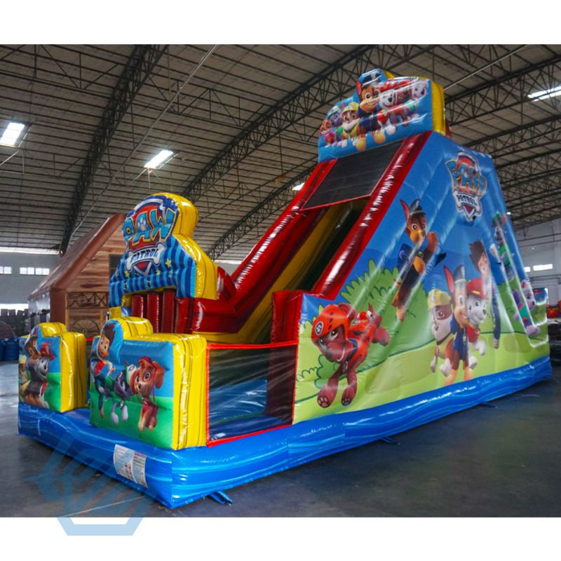 Terrain de jeu combin&eacute; gonflable de glissi&egrave;re de ch&acirc;teau de patrouille d'enfants commerciaux