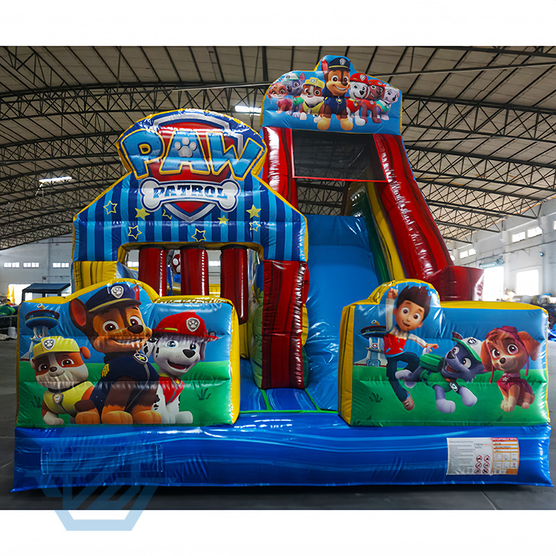 Terrain de jeu combin&eacute; gonflable de glissi&egrave;re de ch&acirc;teau de patrouille d'enfants commerciaux