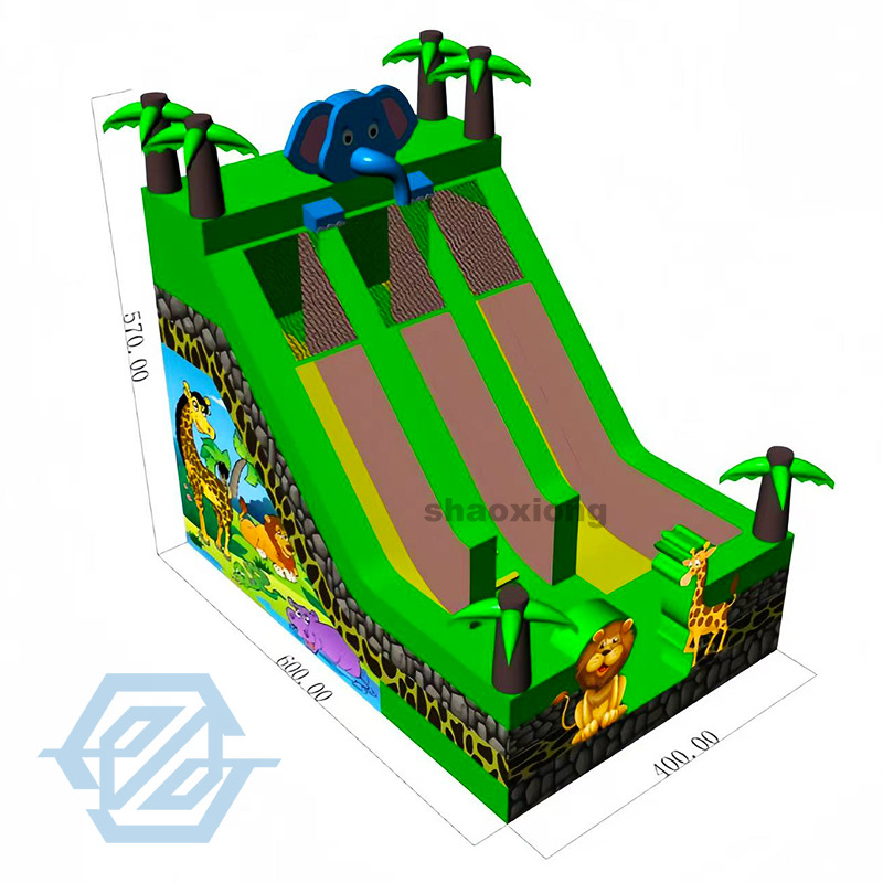 Aufblasbare Rutsche mit Elefantenmotiv im Freien zum Verkauf