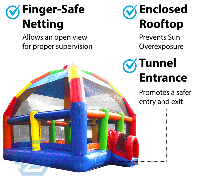 Castillo inflable comercial del bloque de la casa de la despedida en alquiler