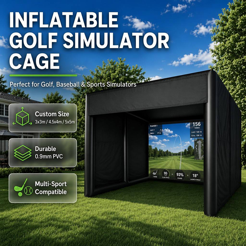C&oacute;mo elegir el mejor recinto inflable para simulador de golf