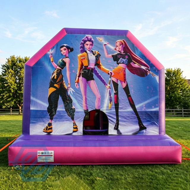 Combo de tobog&aacute;n inflable K-PoP Demon Hunters Bounce House con soplador